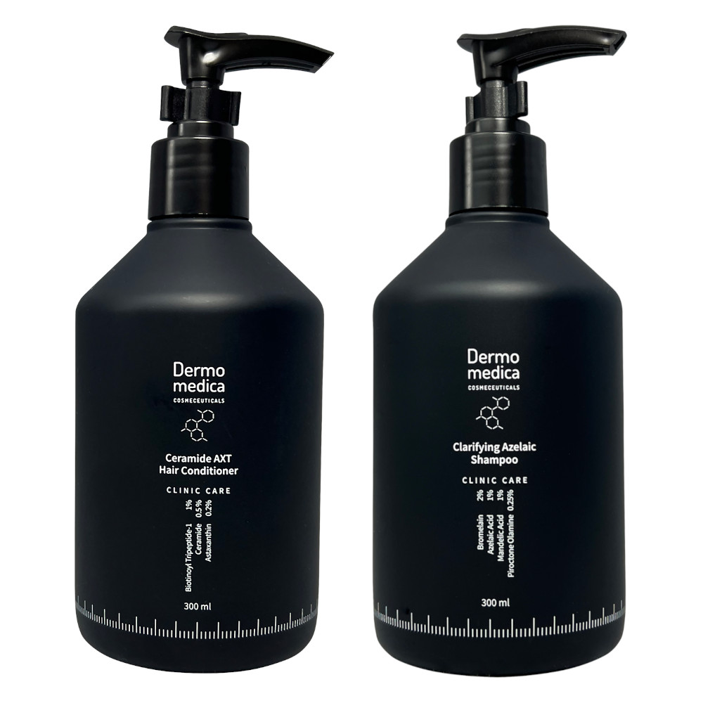 dermomedica zestaw clarifying azelaic shampoo + ceramide axt conditioner