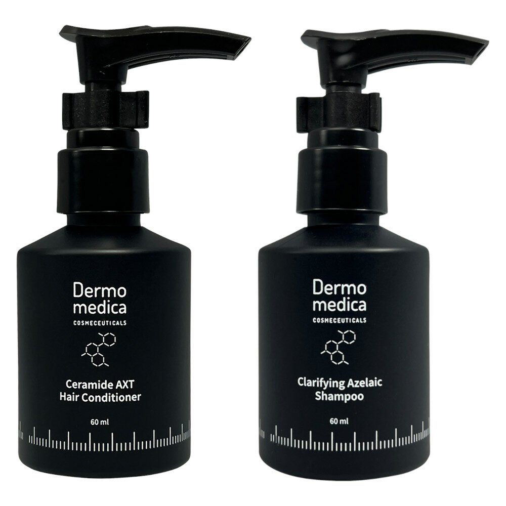 dermomedica zestaw clarifying azelaic shampoo + ceramide axt conditioner