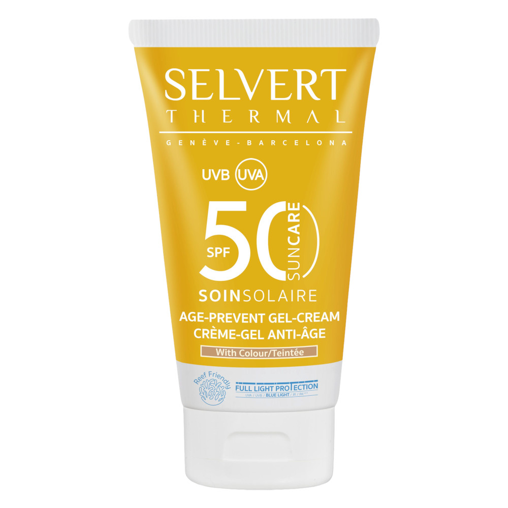 selvert thermal sun care age prevent gel cream with colour