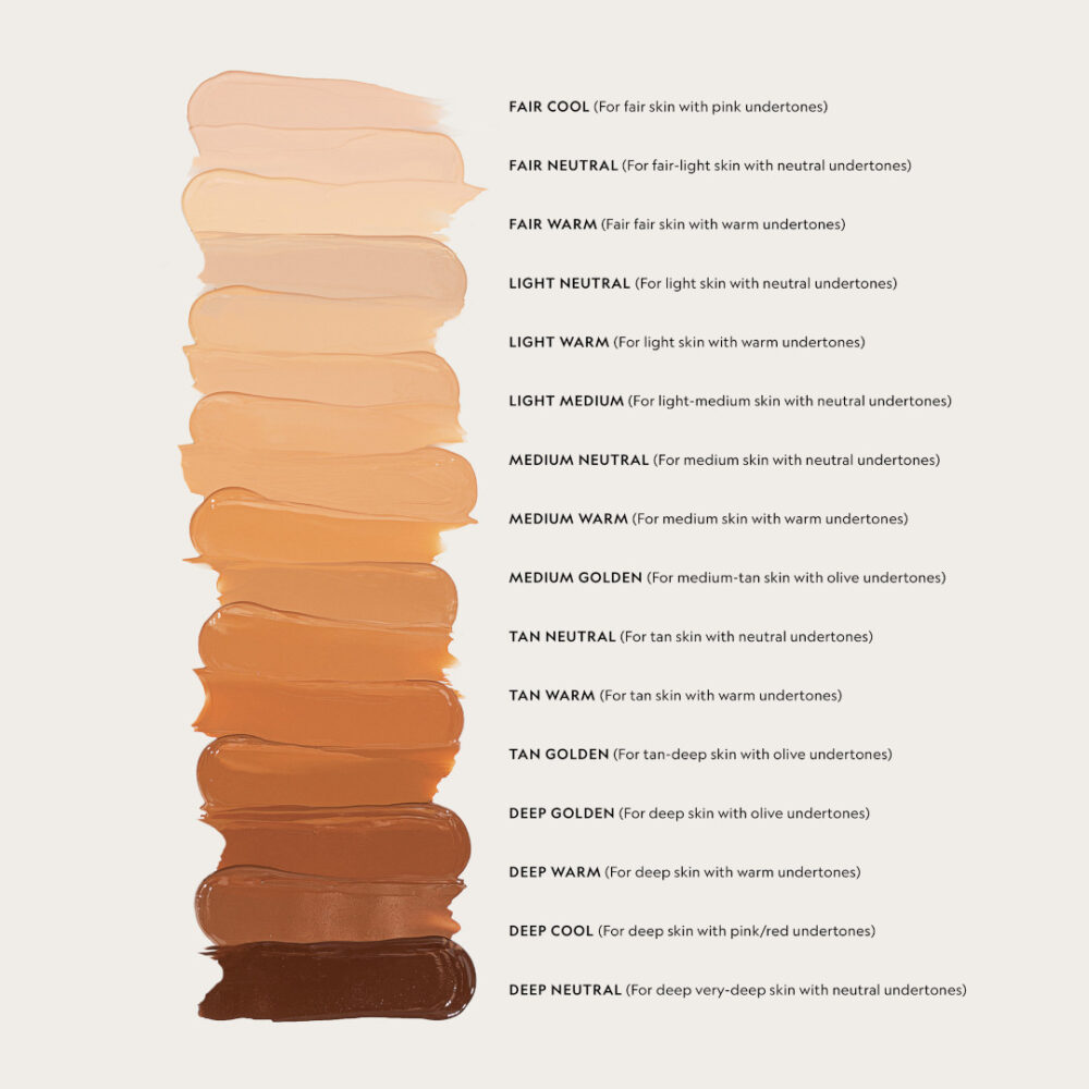 YENSA SHADES CHART